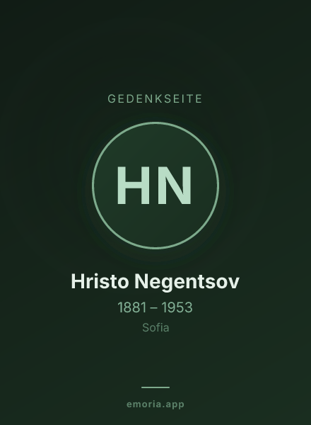 Gedenkportrait von Hristo Negentsov