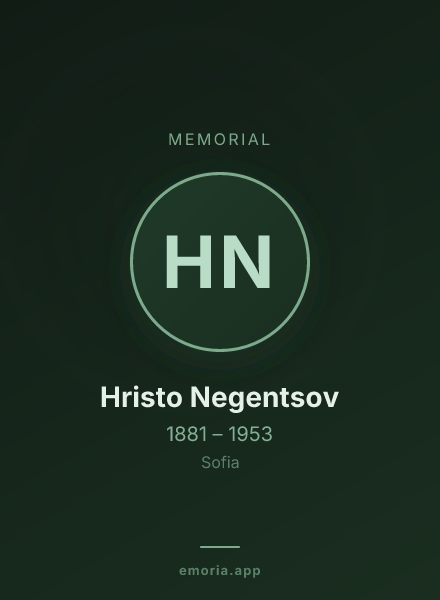 Memorial portrait of Hristo Negentsov