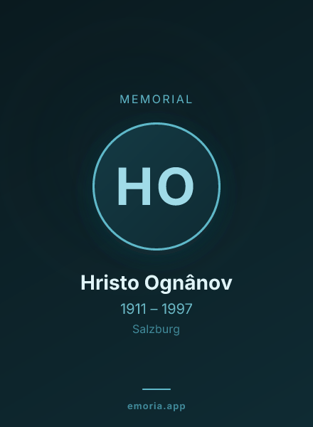 Memorial portrait of Hristo Ognânov