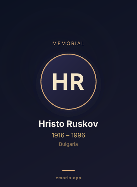 Memorial portrait of Hristo Ruskov