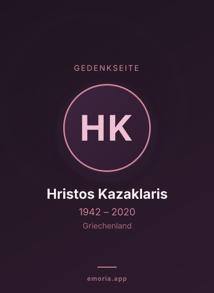 Gedenkportrait von Hristos Kazaklaris