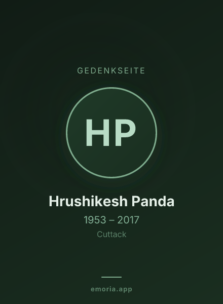 Gedenkportrait von Hrushikesh Panda
