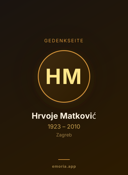 Gedenkportrait von Hrvoje Matković