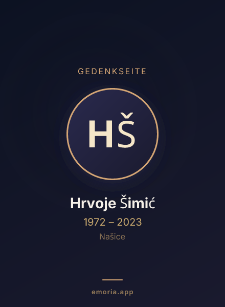 Gedenkportrait von Hrvoje Šimić