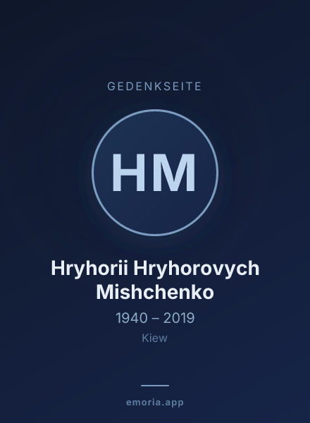 Gedenkportrait von Hryhorii Hryhorovych Mishchenko