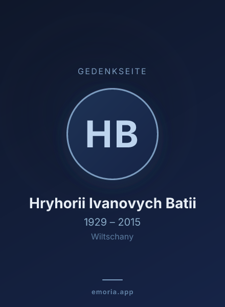 Gedenkportrait von Hryhorii Ivanovych Batii