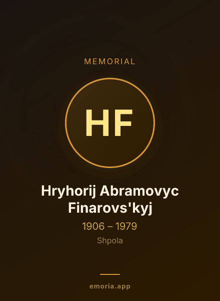 Memorial portrait of Hryhorij Abramovyc Finarovs'kyj