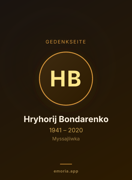 Gedenkportrait von Hryhorij Bondarenko