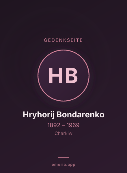 Gedenkportrait von Hryhorij Bondarenko