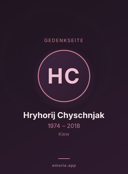 Gedenkportrait von Hryhorij Chyschnjak
