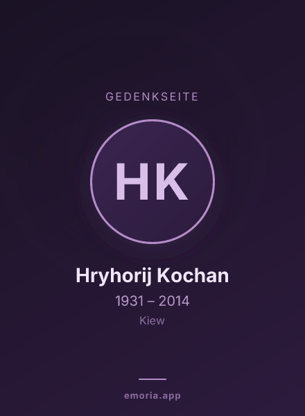 Gedenkportrait von Hryhorij Kochan