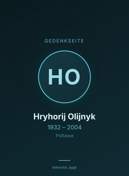 Gedenkportrait von Hryhorij Olijnyk