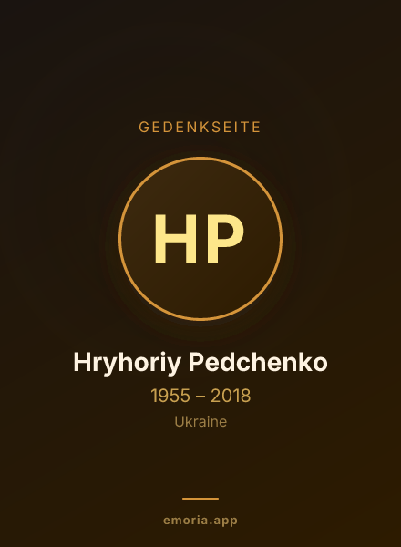 Gedenkportrait von Hryhoriy Pedchenko