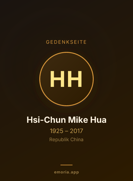 Gedenkportrait von Hsi-Chun Mike Hua