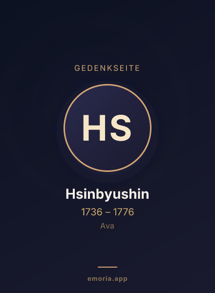 Gedenkportrait von Hsinbyushin