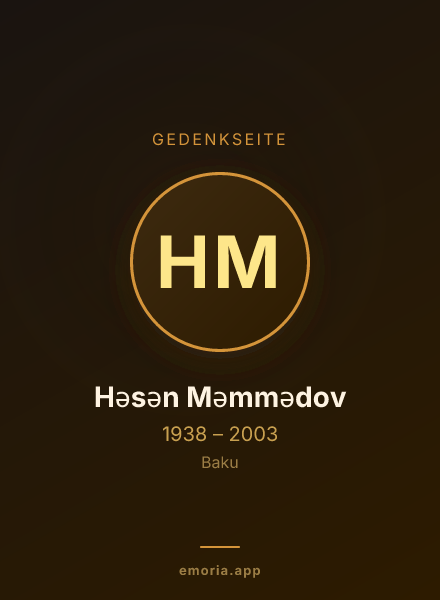 Gedenkportrait von Həsən Məmmədov