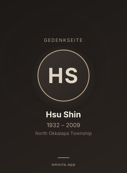 Gedenkportrait von Hsu Shin