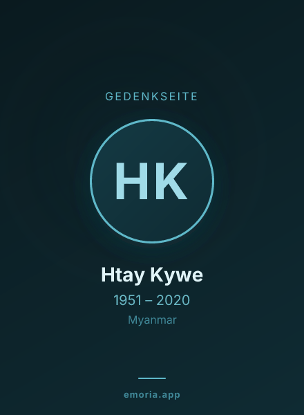 Gedenkportrait von Htay Kywe