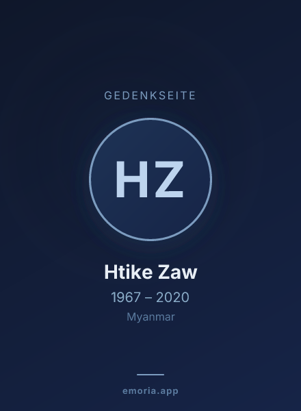Gedenkportrait von Htike Zaw