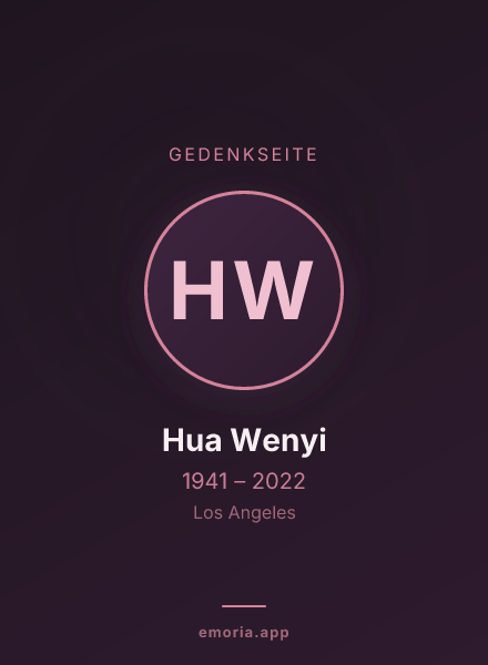Gedenkportrait von Hua Wenyi