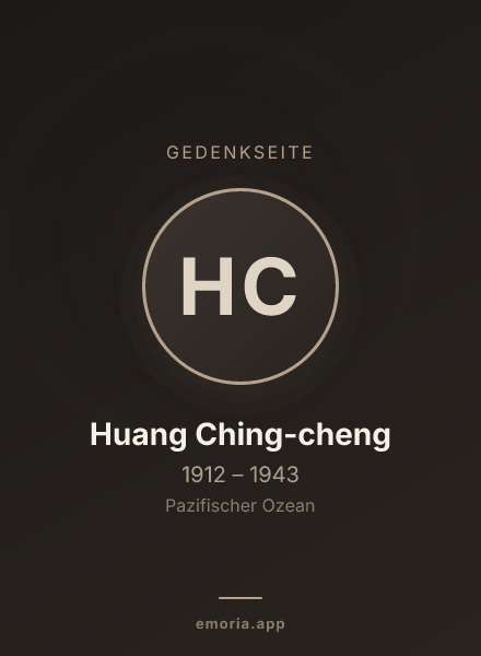 Gedenkportrait von Huang Ching-cheng