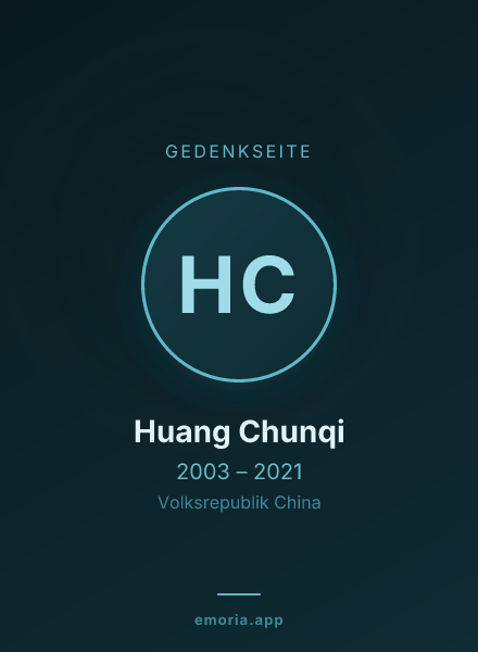 Gedenkportrait von Huang Chunqi