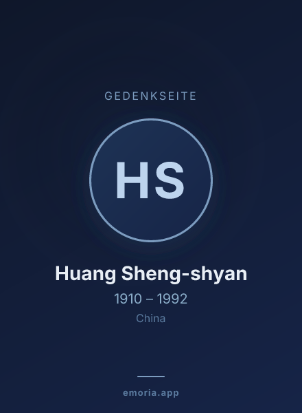 Gedenkportrait von Huang Sheng-shyan