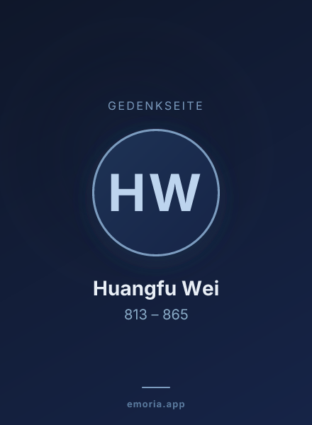 Gedenkportrait von Huangfu Wei