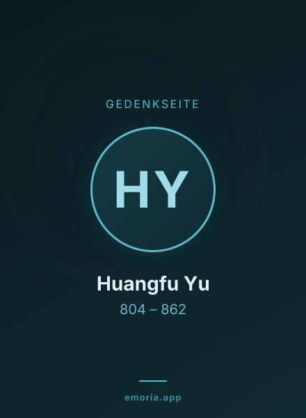 Gedenkportrait von Huangfu Yu