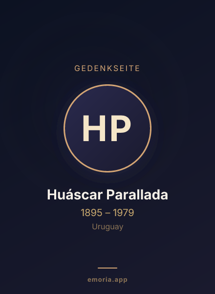 Gedenkportrait von Huáscar Parallada