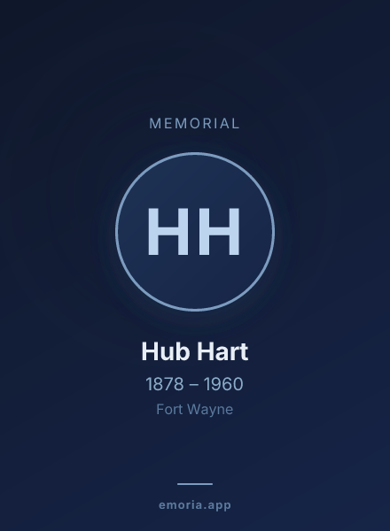 Memorial portrait of Hub Hart