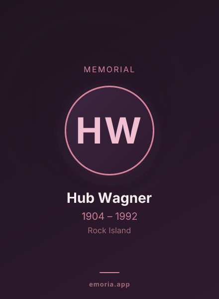 Memorial portrait of Hub Wagner