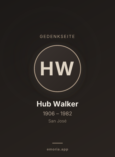 Gedenkportrait von Hub Walker