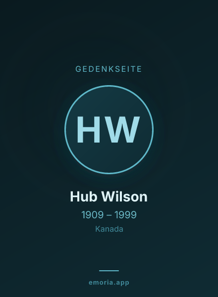 Gedenkportrait von Hub Wilson