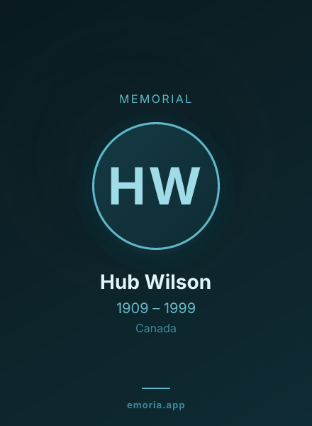 Memorial portrait of Hub Wilson