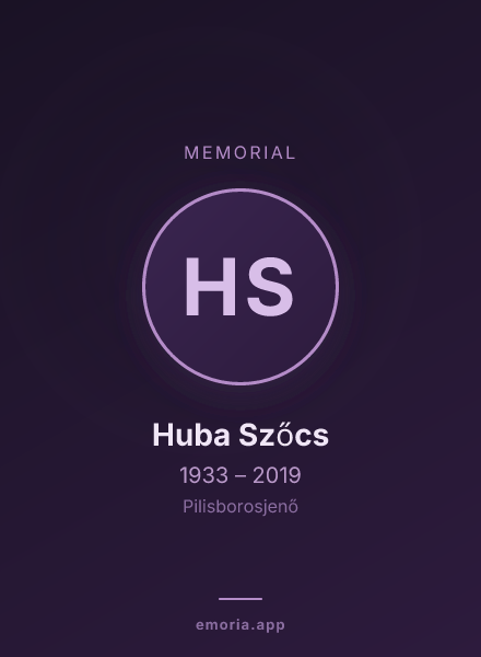 Memorial portrait of Huba Szőcs