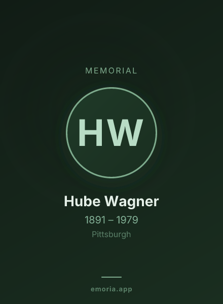 Memorial portrait of Hube Wagner