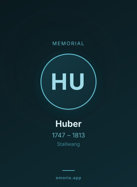 Memorial portrait of Huber