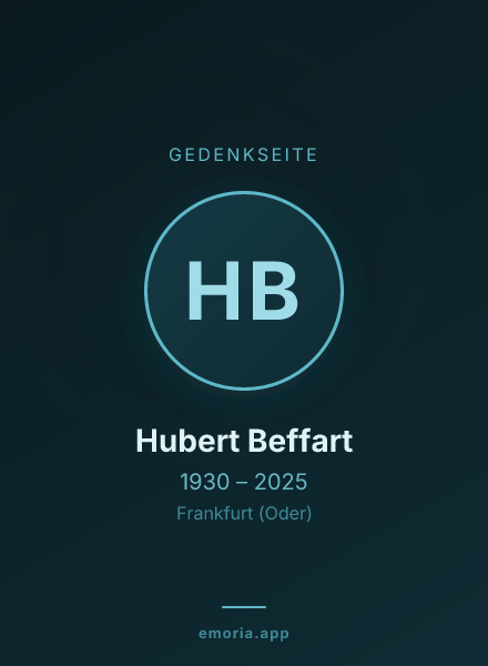 Gedenkportrait von Hubert Beffart