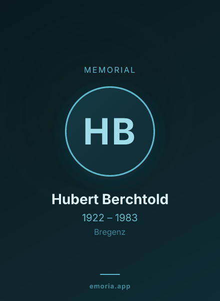 Memorial portrait of Hubert Berchtold