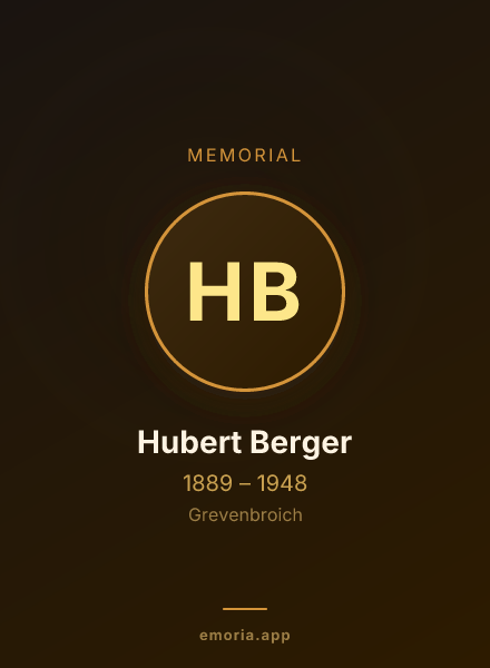 Memorial portrait of Hubert Berger