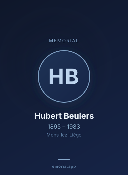 Memorial portrait of Hubert Beulers
