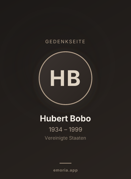 Gedenkportrait von Hubert Bobo