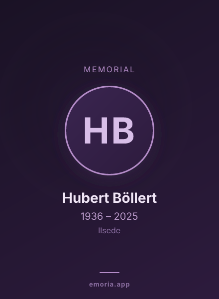 Memorial portrait of Hubert Böllert