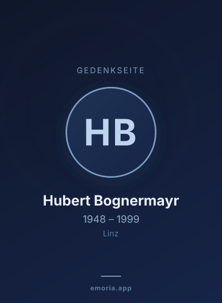 Gedenkportrait von Hubert Bognermayr
