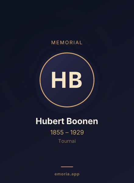 Memorial portrait of Hubert Boonen