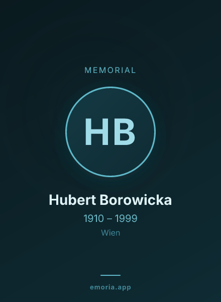 Memorial portrait of Hubert Borowicka