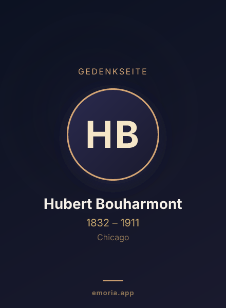 Gedenkportrait von Hubert Bouharmont