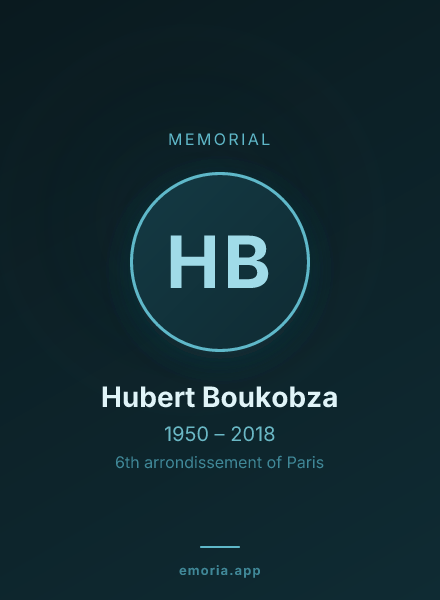 Memorial portrait of Hubert Boukobza
