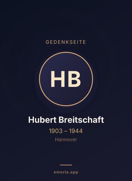 Gedenkportrait von Hubert Breitschaft